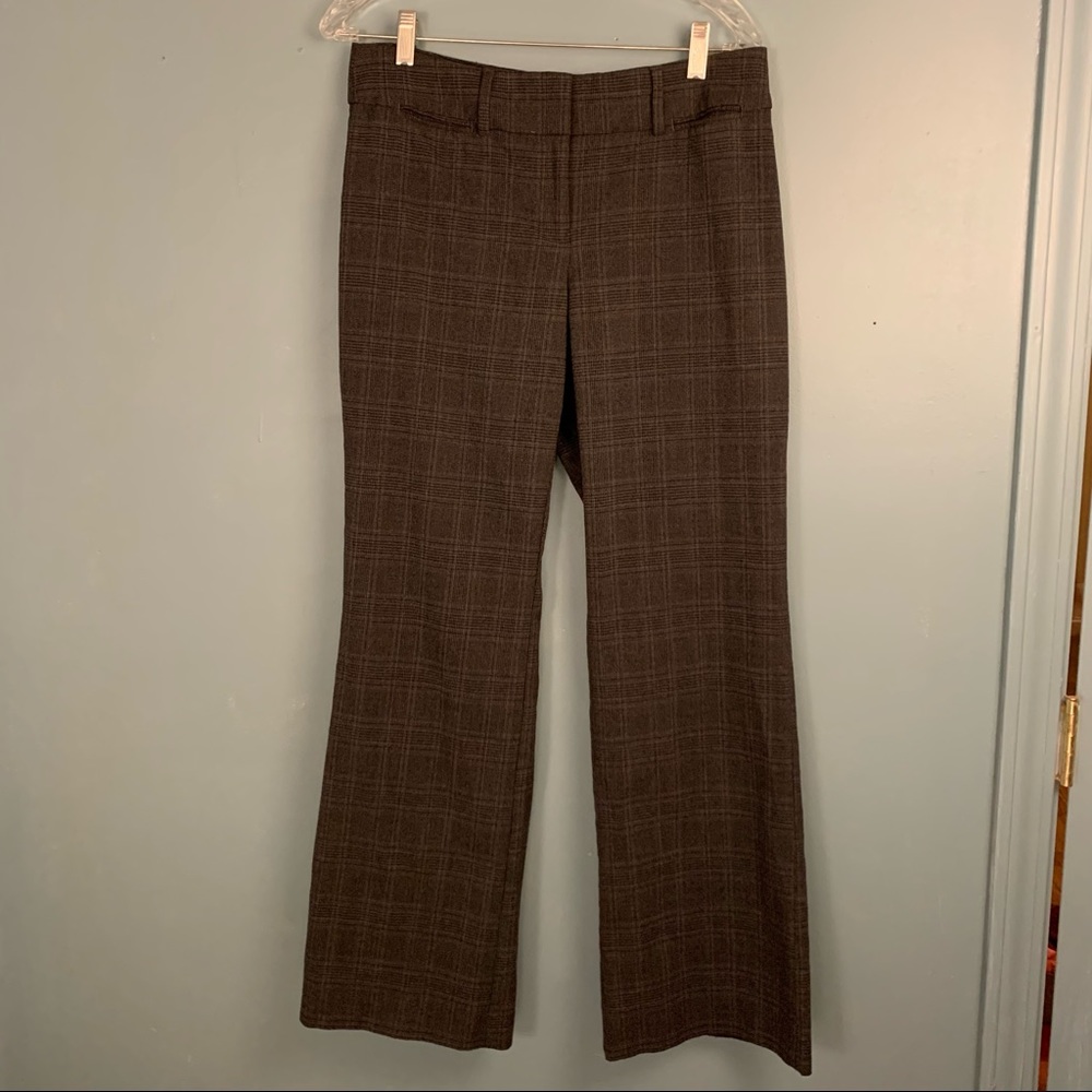 🤍 Ann Taylor Loft Grey Plaid Pants Julie Curvy Trouser 6